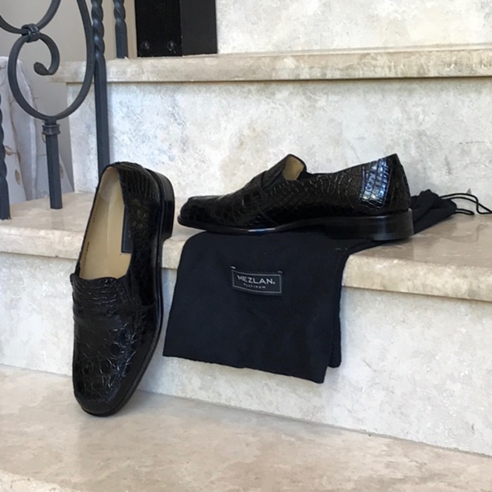 Mezlan Platinum Genuine Crocodile Men’s shoes